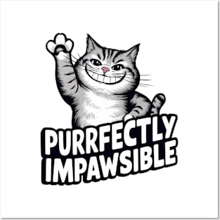 purrfectly impawsible Posters and Art